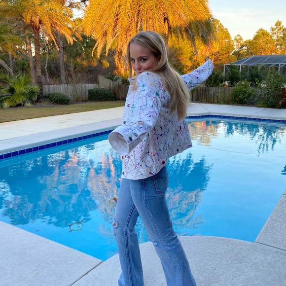 Painted Jean Jacket - Picture 3 of 3